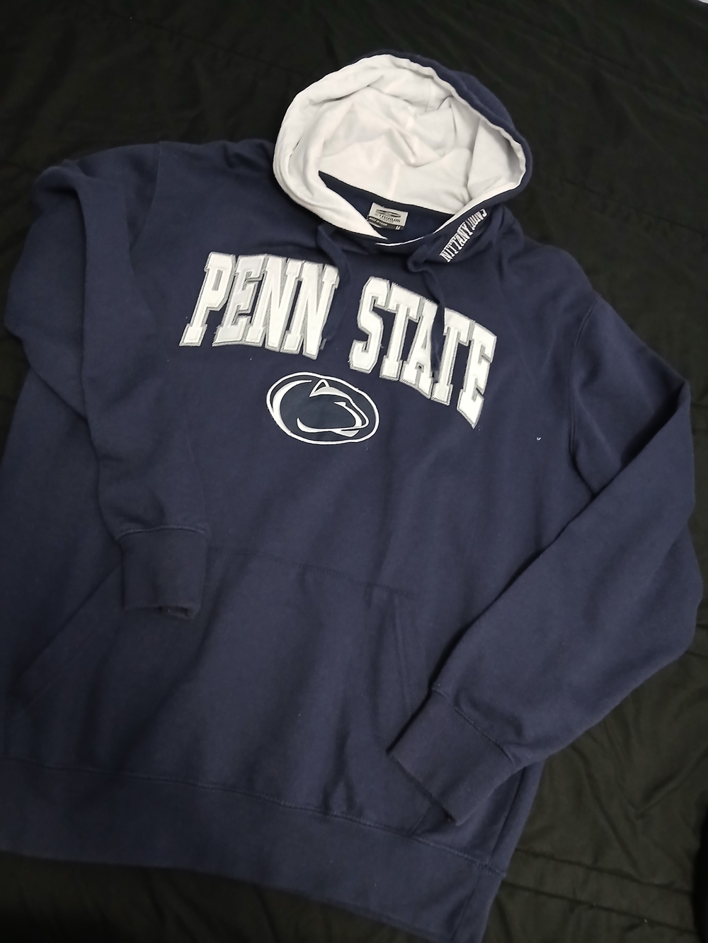 Penn State Navy Blue Hooded Sweatshirt with White Lining